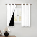 BGment Short 100% Blackout Curtains for Bedroom, Thermal Insulated Energy Efficiency Noise Reducing Grommet Curtains 54 Inch Length with Li…
