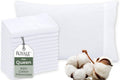 Royalelinens Royale Linens White Cotton Pillow Cases Queen Size Set of 12 - Bed Pillow Covers - 100% Cotton Pillowcases - Soft & Cooling -…