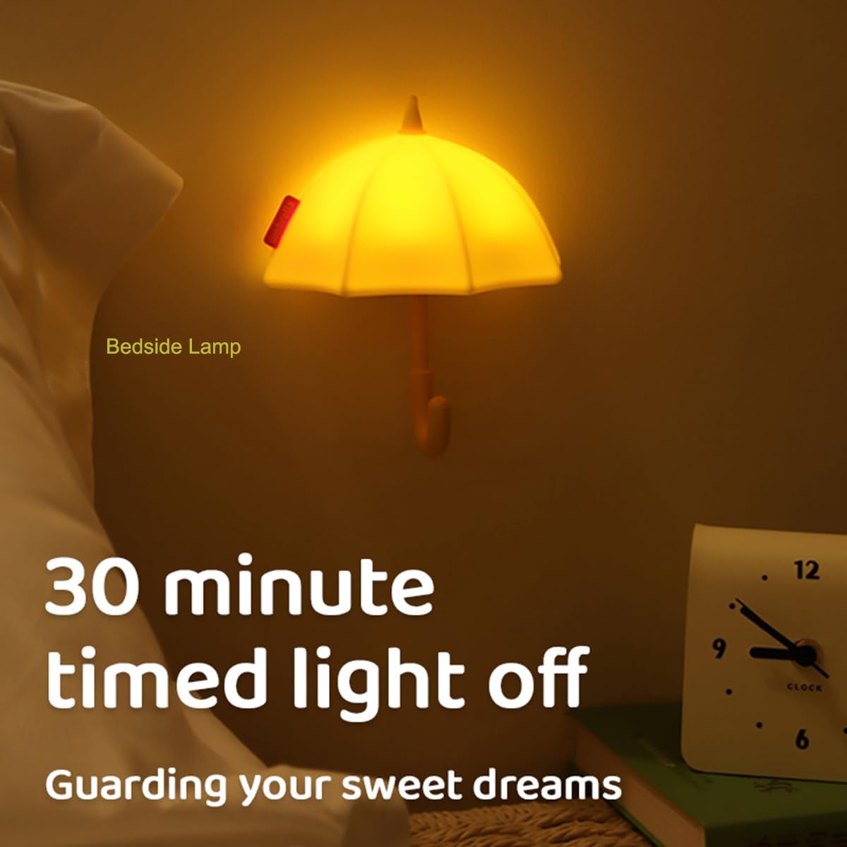 Umbrella Night Light for Kids, Light-Up Magnetic Fridge Lamp, Rechargeable Silicone Lamp for Baby Nursery,3 Levels Dimmable 30 minute…