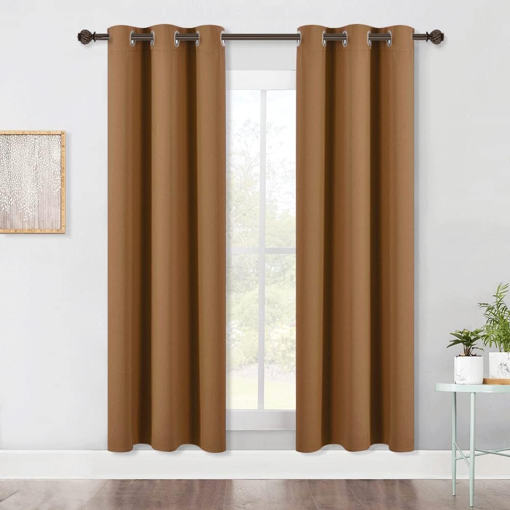 NICETOWN Sleek Blackout Curtains 72 inches Length for Windows, Noise Reducing and Block Draft Panels for Door Doorway Laundry Office…