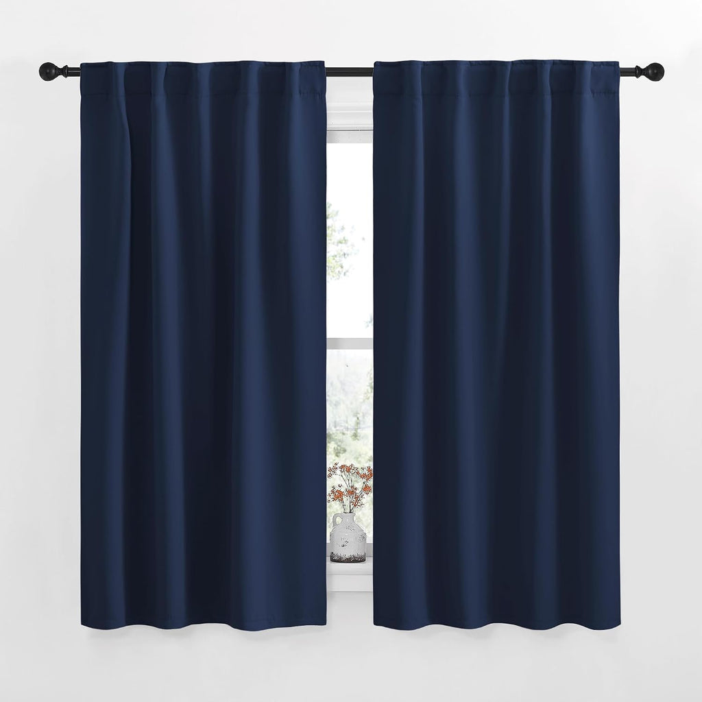 NICETOWN RV Curtains for Camper Windows - (Navy Blue Color) 34x54 Inch, 2 Panels Set, Thermal Insulated Room Darkening Blackout…
