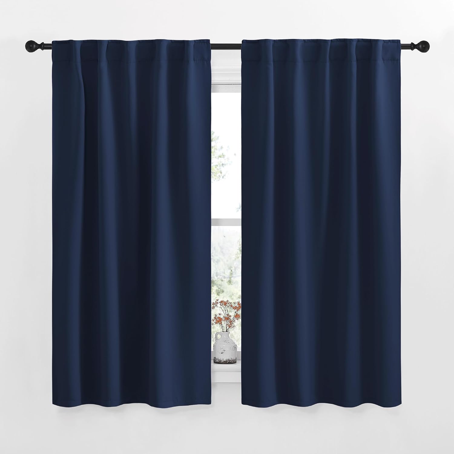 NICETOWN RV Curtains for Camper Windows - (Navy Blue Color) 34x54 Inch, 2 Panels Set, Thermal Insulated Room Darkening Blackout…