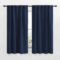 NICETOWN Blackout Curtain Panels for Living Room - (Navy Blue Color) 34x63 Inch, 2 Panels Set, Thermal Insulated Room Darkening Blackout…