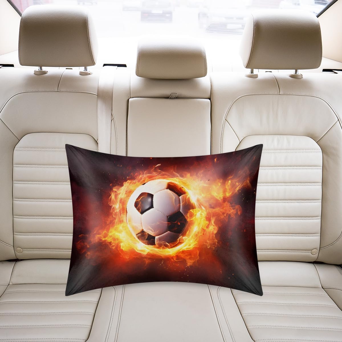 Fire Sports Soccer Satin Pillowcase for Hair and Skin Soft Silk Pillow Cases with Envelope Closure Cooling Pillow Case Slip 15.99 Pillow…