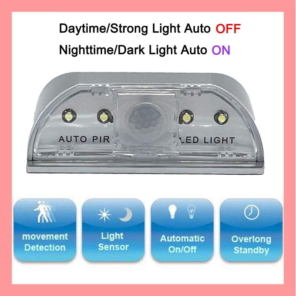 Home Keyhole Infrared PIR Wireless Auto Sensor Motion Detector LED Light lamp for Kitchen Hallway Stairway Silver