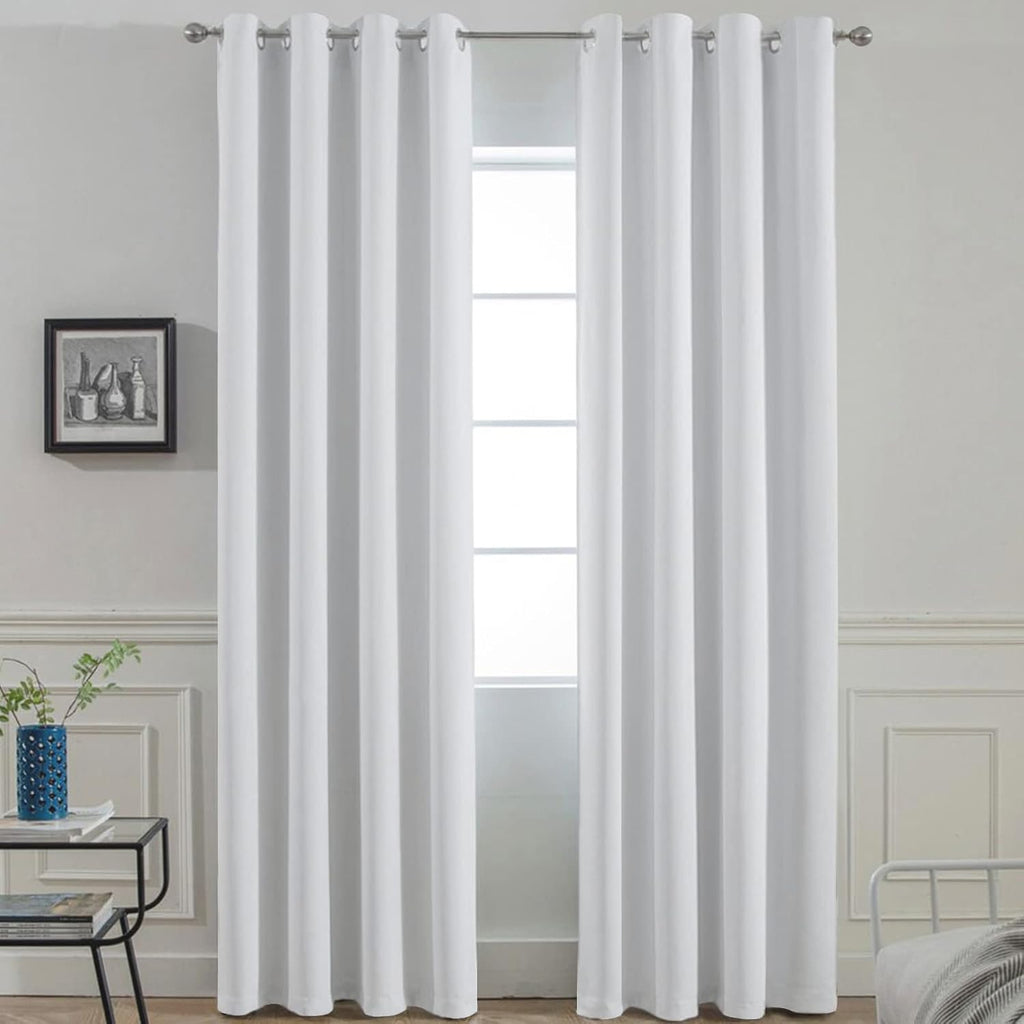 Yakamok 96 Inch Length Room Darkening Drapes Blackout Curtains for Bedroom, Thermal Insulated Grommet Curtain Panels for Living Room,52W x…