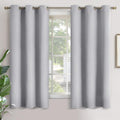 YoungsTex Light Grey Blackout Curtains 68 Inches Length for Bedroom - Thermal Insulated Window Drapes with Grommet Room Darkening Privacy f…