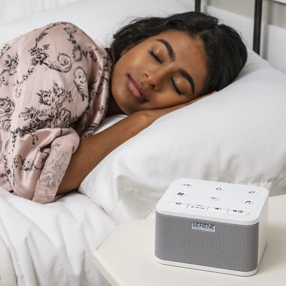 Serene Evolution 45 Sound Portable White Noise Machine - Sleep Sound Machine for Adults, Kids, Baby, Home, Office Privacy - White Noise…