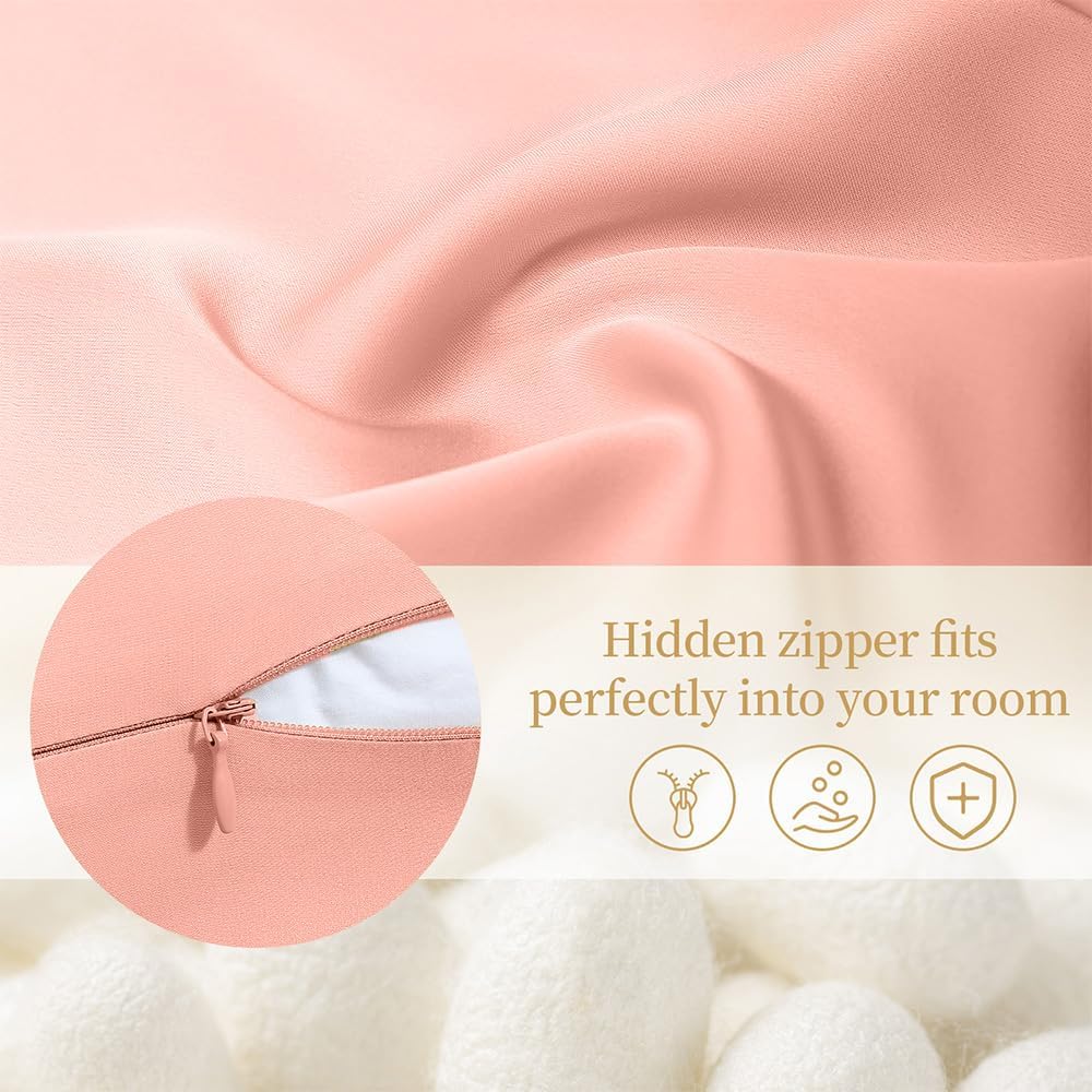 Mulberry Silk Pillowcase for Hair and Skin Standard Size 20"X 26" with Hidden Zipper, Softer Than Silk Pillow Cases Queen Smooth Cooling…