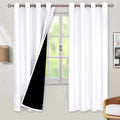 BGment Thermal Insulated 100% Blackout Curtains for Bedroom with Black Liner, Double Layer Full Room Darkening Noise Reducing Grommet Curta…