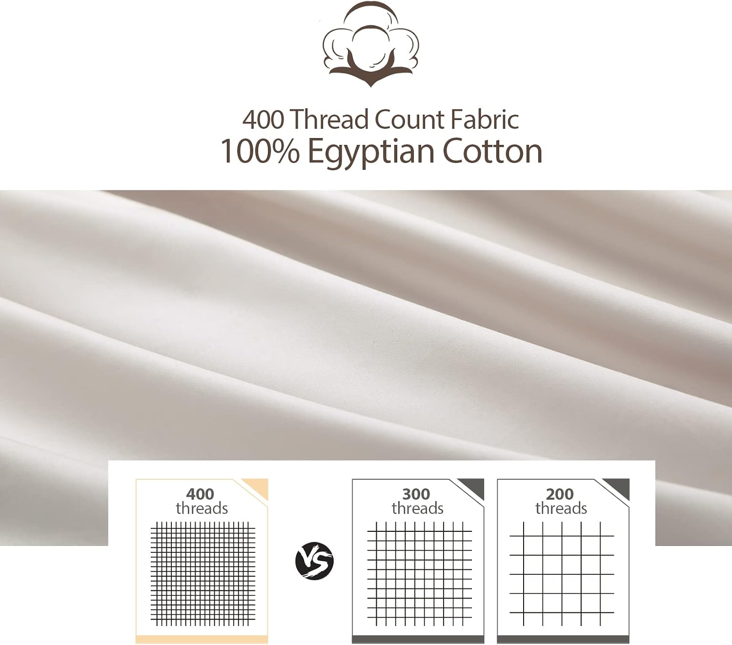 ShunjieHome 100% Egyptian Cotton King Pillow Protectors Set of 4, 400 Thread Count Sateen Weave Cooling Pillowcase, easy maintenance…