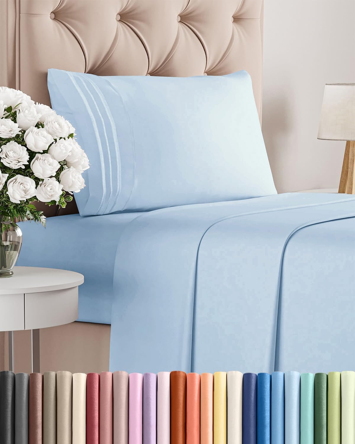 Twin Size 3 Piece Sheet Set - Comfy Breathable & Cooling Sheets - Hotel Luxury Bed Sheets for Women and Men - Deep Pockets, Easy-Fit…