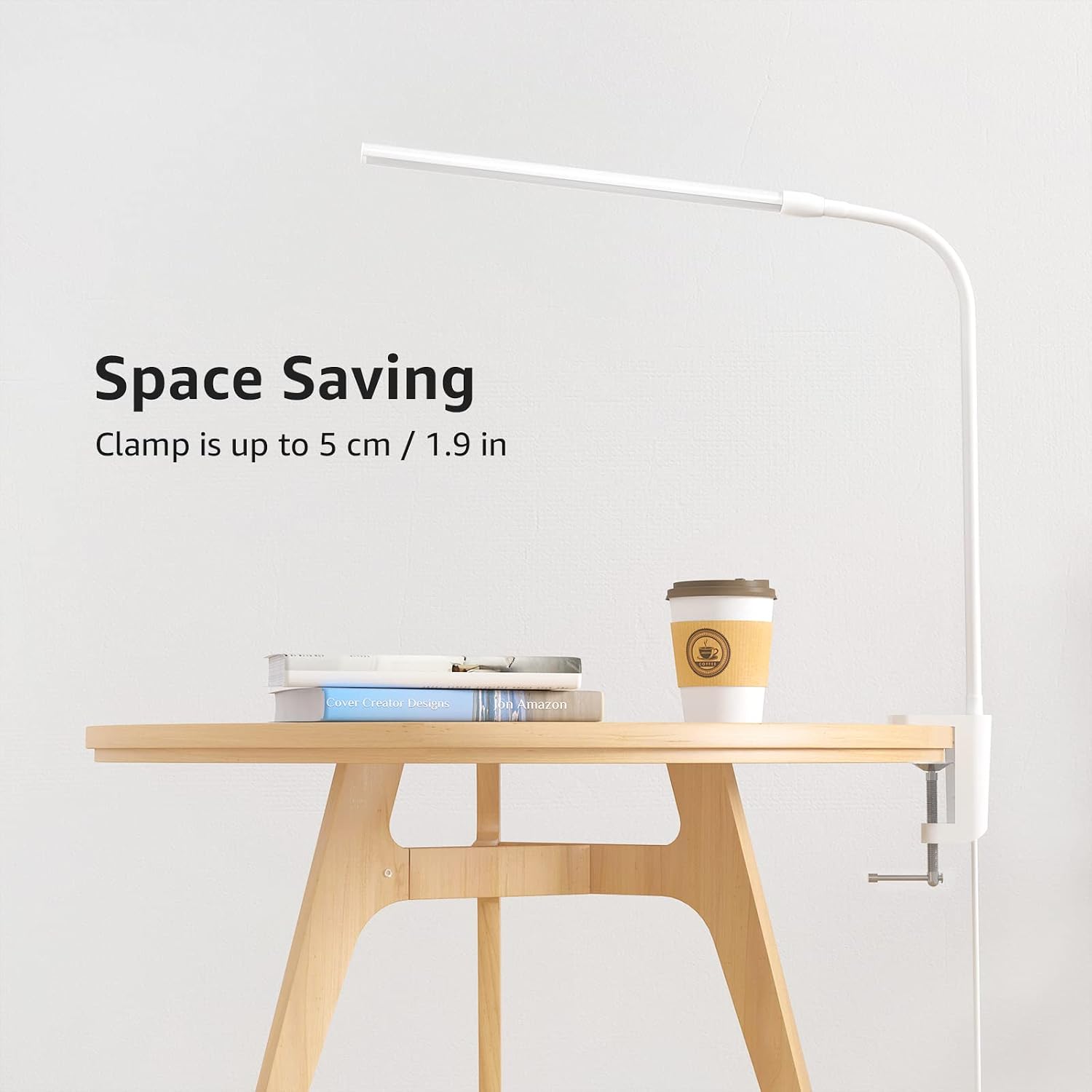 Lepro Small Desk Lamp with Clamp, LED Reading Lamps with 450LM, 3 Color Modes 10 Brightness, Dimmable USB Clip on Desk Light with…