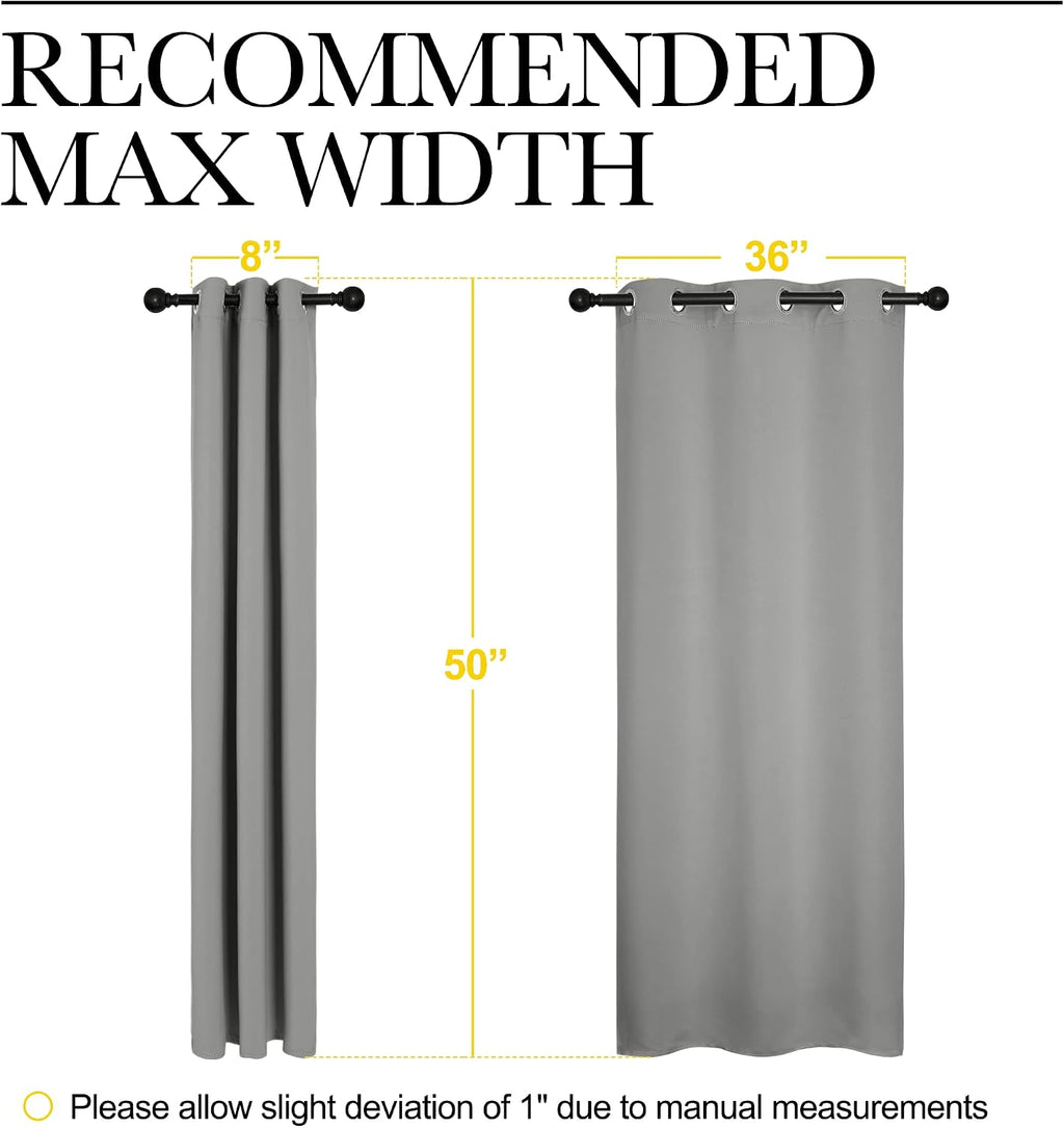 NICETOWN Thermal Insulated Grommet Blackout Curtains, Kids Window Drape Panel for Nursery, Privacy Short Curtains (Silver Grey, 2 Panels…