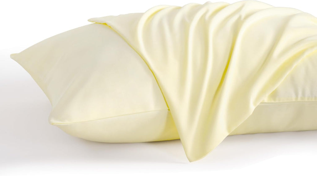 Ntbay Queen Pillow Cases Set of 2, 2 Pack Brushed Microfiber 20x30 Pillow Cases, Soft, Wrinkle, Fade, Stain Resistant Ivory Pillow Cases wi…