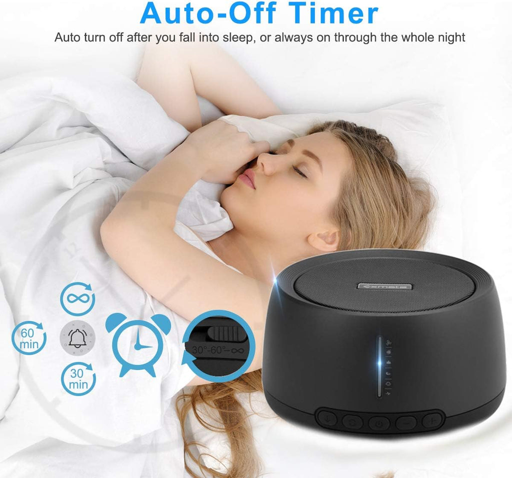 Exmate Sound Machine for Office Privacy, White Noise Machine for Sleeping Adults with 30 Non-Looping HiFi Soothing Sound, Memory Function a…