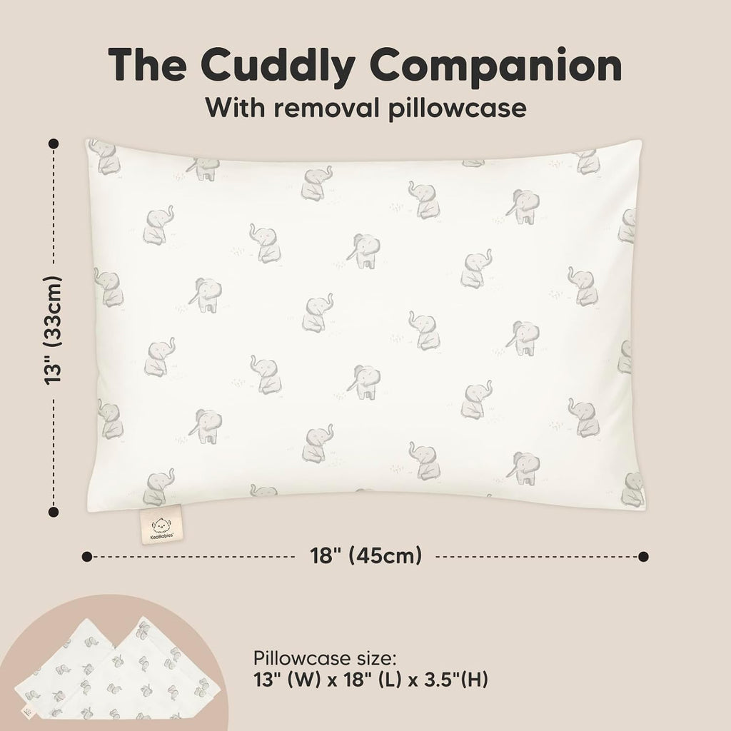 KeaBabies Toddler Pillow with Pillowcase - 13x18 My Little Cuddly Kids Travel Pillows for Sleeping, Nap, Viscose from Bamboo Nursery…