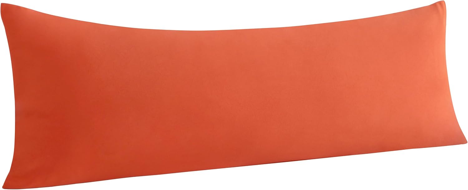 Ntbay Body Pillowcase - Brushed Microfiber 20x54 Pillowcase - Soft, Wrinkle-Free, Fade-Resistant, Stain-Resistant, Brunt Orange Body Pillow…