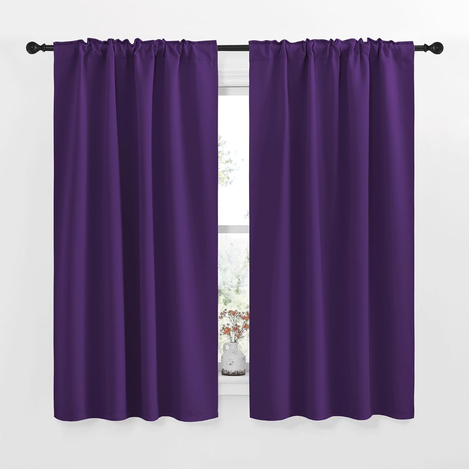 NICETOWN RV Curtains for Camper Windows - (Royal Purple Color) 42x50 Inch, 2 Panels Set, Thermal Insulated Room Darkening Blackout…