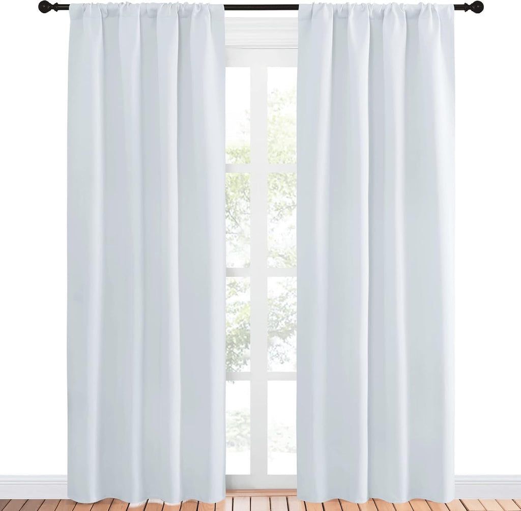 NICETOWN Kitchen Room Darkening Curtains - Window Treatment Thermal Insulated Rod Pocket Room Darkening Curtains/Drapes for Bedroom (2…