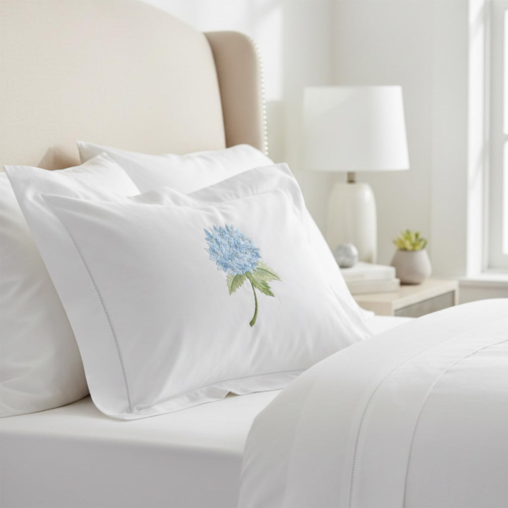 Jacaranda Living Embroidered Boudoir Pillow Cover – Handcrafted Embroidery, Fine Italian Cotton, Decorative Pillow Accent for Bedroom &…