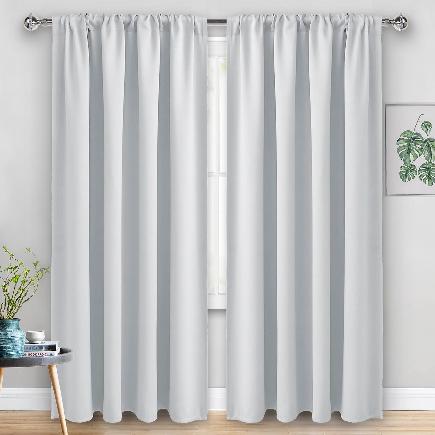Jiuzhen Curtains for Bedroom - Thermal Insulated Room Darkening Noise Reducing, 70 x 84 Inch Blackout Curtains for Living Room, Light Block…