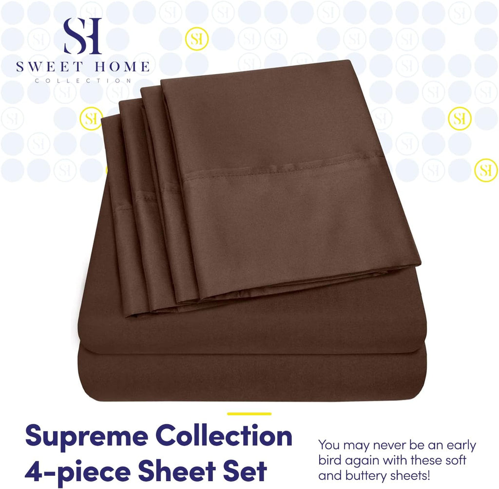Twin XL Size Bed Sheets - 4 Piece 1500 Supreme Collection Fine Brushed Microfiber Deep Pocket Twin X-Large Sheet Set Bedding - 1 EXTRA…