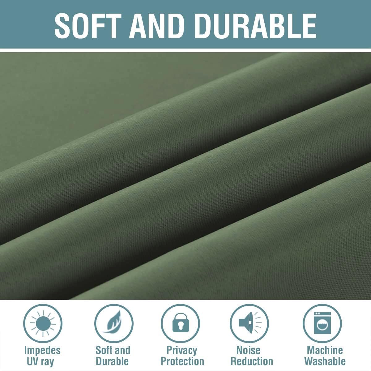 H.VERSAILTEX Blackout Curtain for Living Room Thermal Insulated Window Treatment Curtain Extra Long 84 inch Length Energy Savin…
