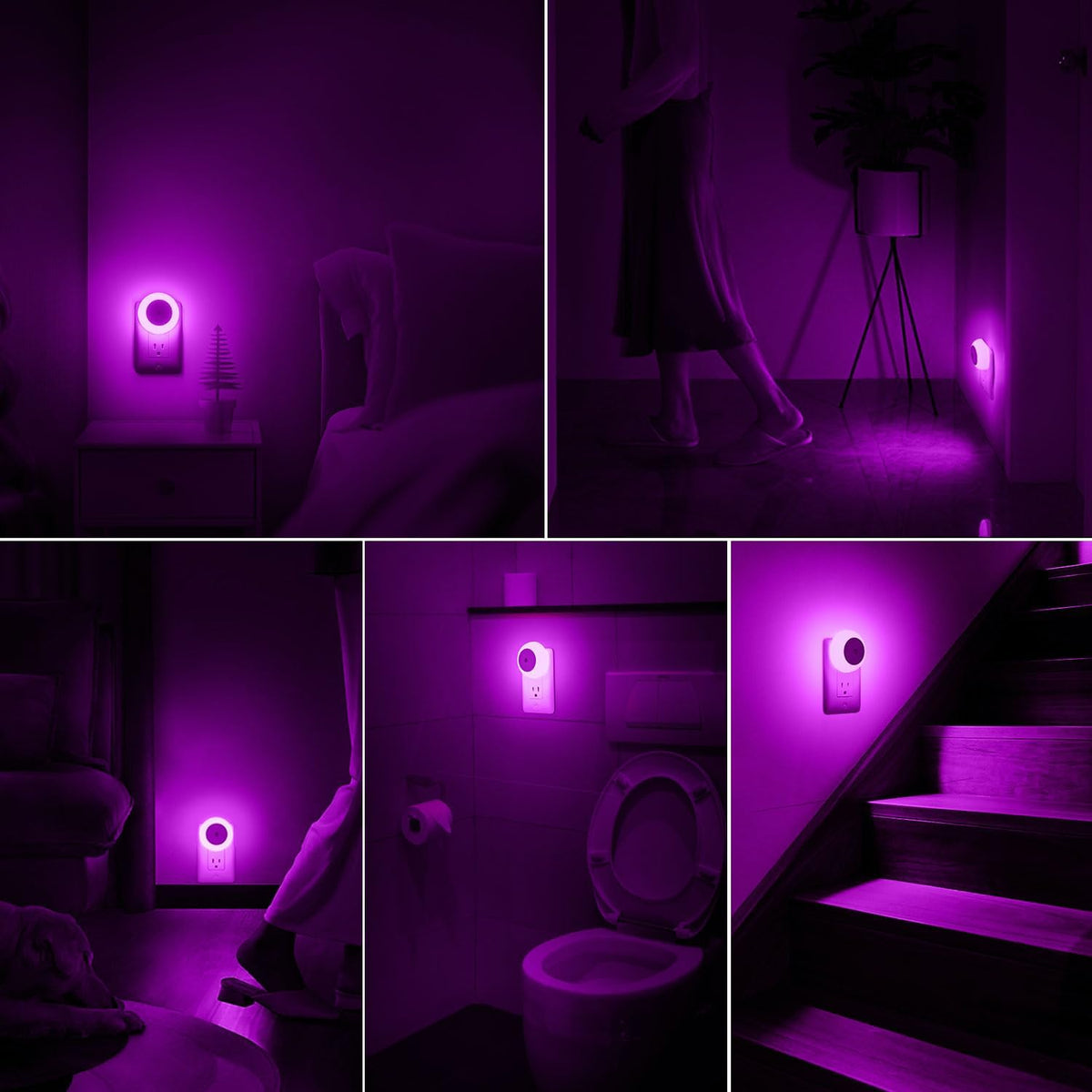 fesnne Night Light, Night Lights Plug into Wall, Dusk to Dawn Sensor, Pink Led Night Light 0.5W, 2 Pack Nightlight for Adults, Bedroom…