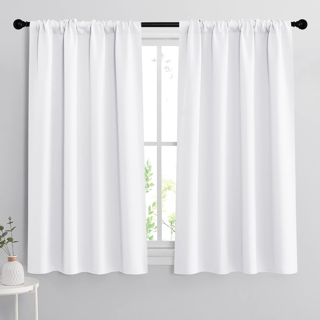 Rybhome RYB HOME 54 inch Curtains for Living Room, Rod Pocket Thermal Insulated Small Window Drapes Room Darkening Shades for Bedroom Studi…