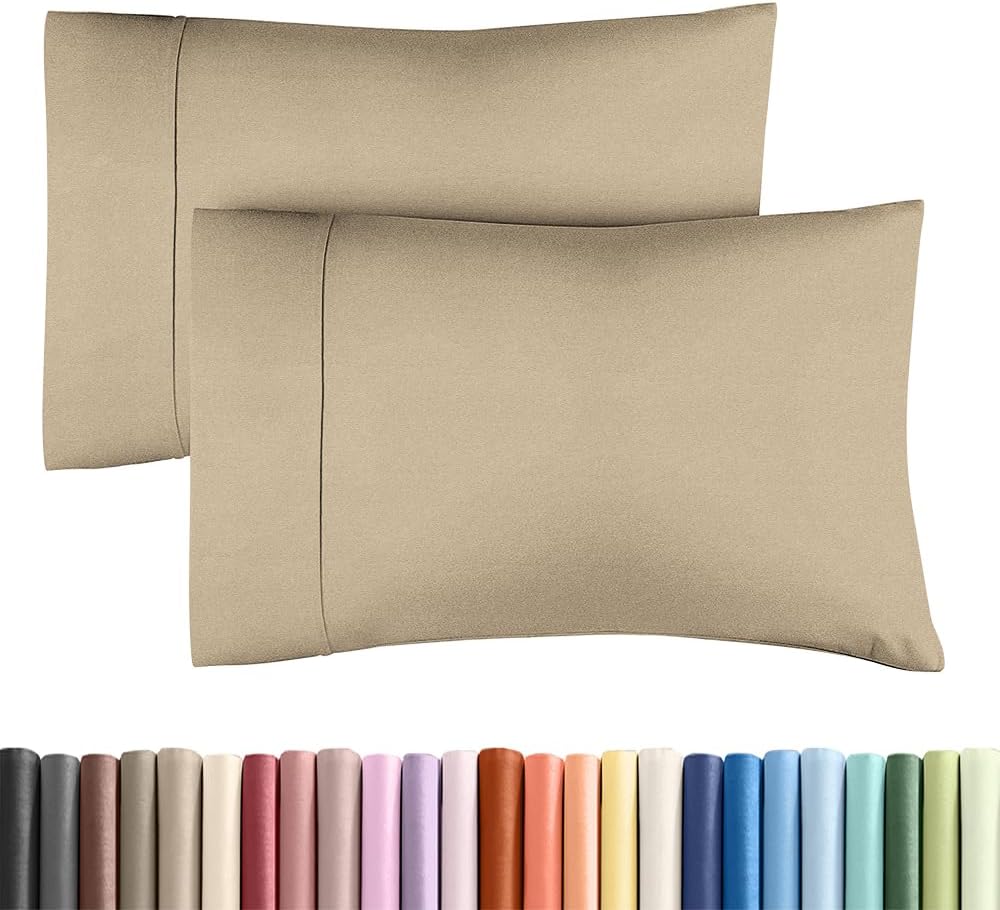 Standard Pillow Cases Set of 2 - Ultra-Soft Hotel Quality Pillowcase Covers - Comfy & Wrinkle Free - Stain and Fade Resistant - Machine…