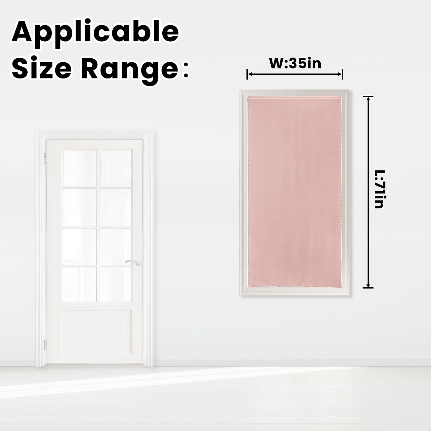 Self Adhesive Blackout Curtains- Stick on Curtains Shades Window Blinds Curtains No Rod Needed Easy to Hang Curtain, Use for Bedroom…