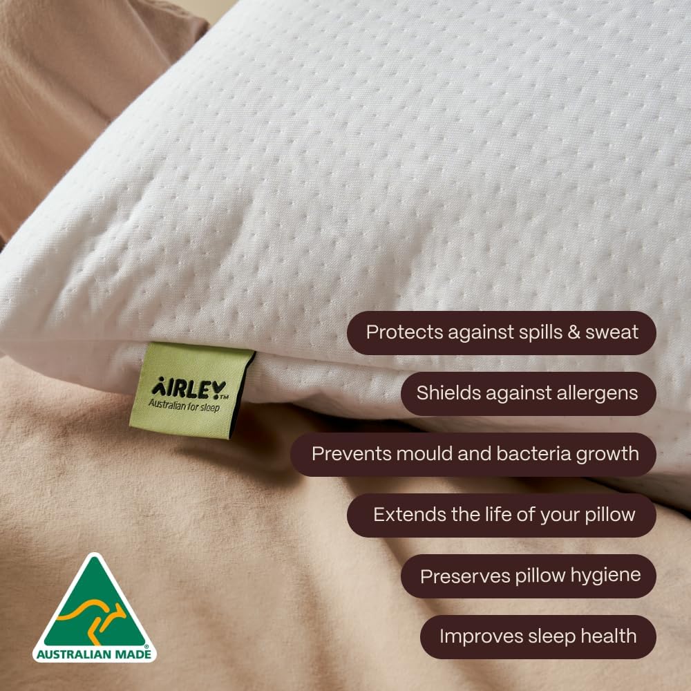 Airley Australian Luxury Pillow Protector Two-Pack White
