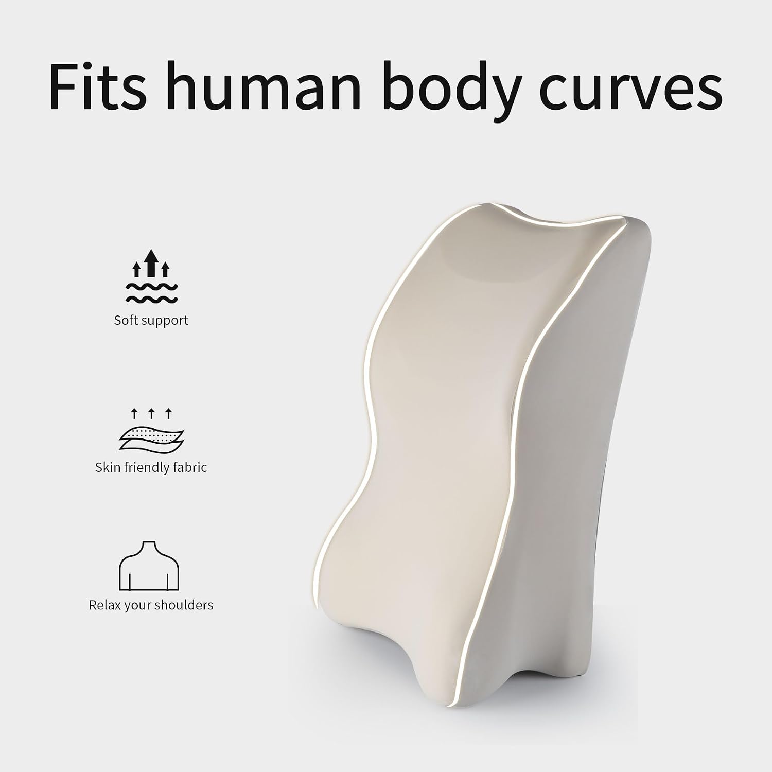 YouBath Reading Prone, Ergonomic Back Support Pillow for Bed Sitting Up Prone Pillow Face Down Sleep, Resting, Relaxing Back, White White