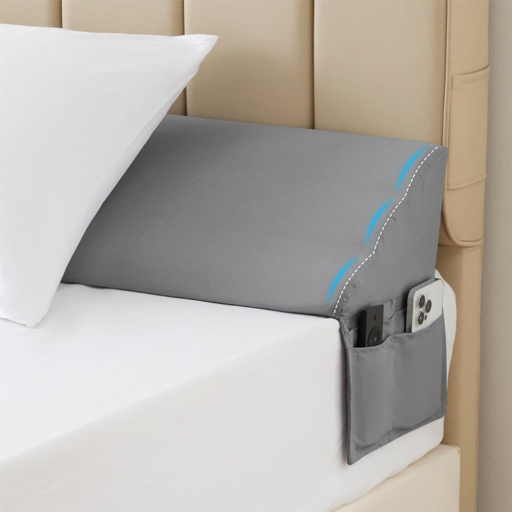 MEGCXIT Queen Bed Wedge Pillow for Headboard, 60"x10"x6", Bed Gap Filler Queen, Headboard Pillow, Pillow Wedge for Headboard Gap…