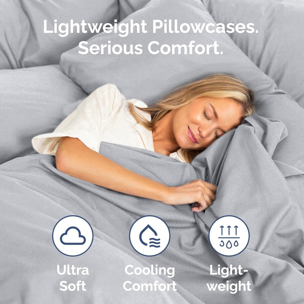 Queen Pillow Cases Set of 2 - Ultra Soft Hotel Quality Pillowcase Covers - Comfy, Cozy & Wrinkle Free - Shrink, Stain & Fade Resistant…
