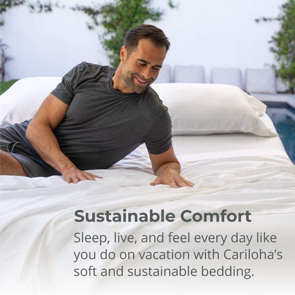 Cariloha Classic 2-Piece Twill Pillowcase Set | Sage | Standard | Viscose Material | Allergy Resistant, Naturally Thermal-Regulating, and…