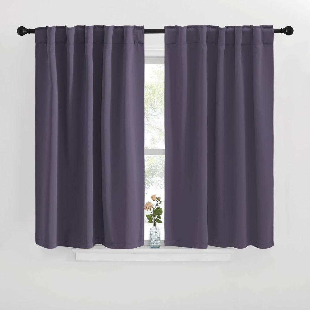 NICETOWN RV Curtains for Camper Windows - (Greyish Purple Color) 42x40 Inch, 2 Panels Set, Thermal Insulated Room Darkening Blackout…