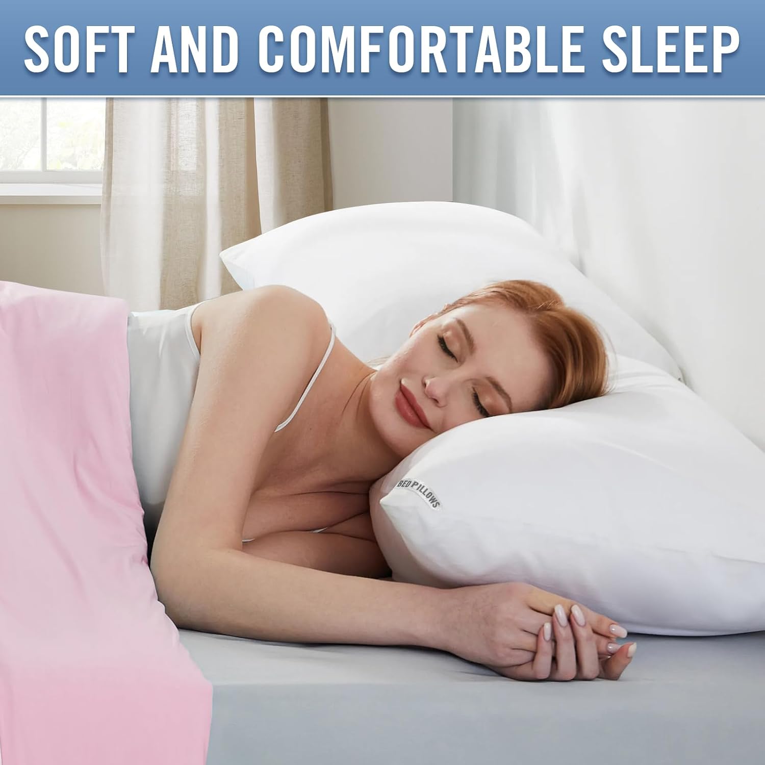 Piwaal Bed Pillows King Size 4-Pack - Down Alternative Plush Fill for Back, Stomach & Side Sleepers - Breathable & Supportive Hotel Style…