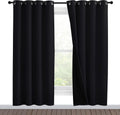 Nicetown 100% Blackout Window Curtain Panels, Full Light Blocking Drapes with Black Liner for Nursery, 78 inches Drop Thermal Bedroom Drape…