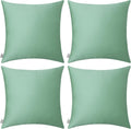Thmyo 4-Pack 100% Cotton Comfortable Solid Decorative Throw Pillow Case, Square Cushion Cover Pillowcase Sublimation Blank Pillow Covers DI…