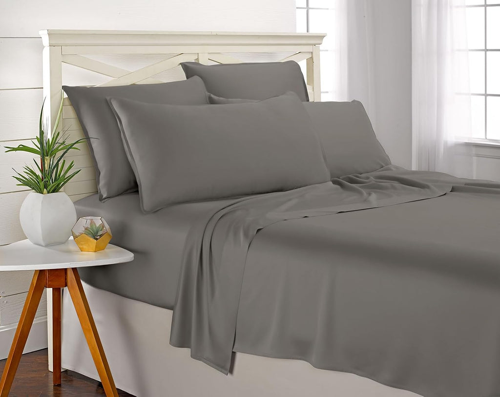 PureBamboo Pure Bamboo Twin XL Sheets, Genuine 100% Organic Viscose Derived from Bamboo Bed Sheet Set, Luxuriously Soft & Cooling, Double S…