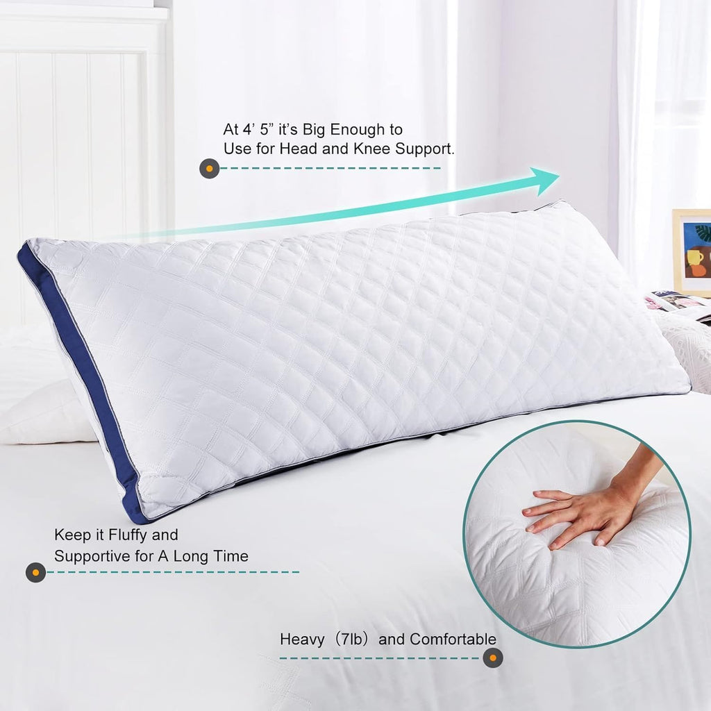 Oubonun Premium Adjustable Loft Quilted Body Pillows - Firm and Fluffy Pillow - Quality Plush Pillow - Down Alternative Pillow - Head…