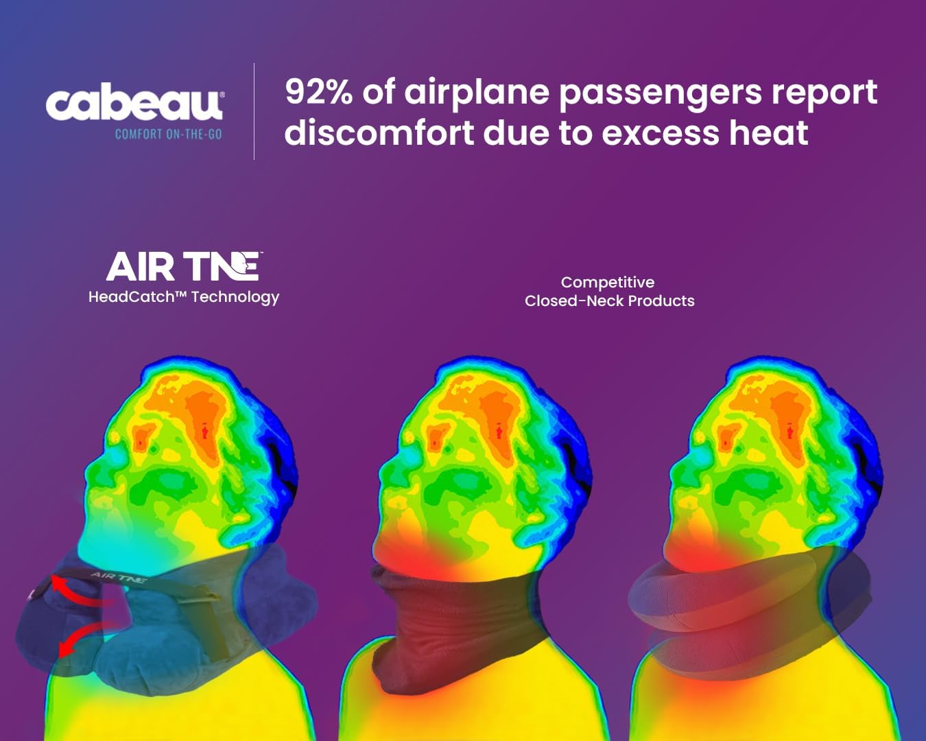 Cabeau Inflatable Travel Pillow – Air TNE – Adjustable, Lightweight, and Supportive for Sleeping on Airplanes, Trains, and Cars– Customized…