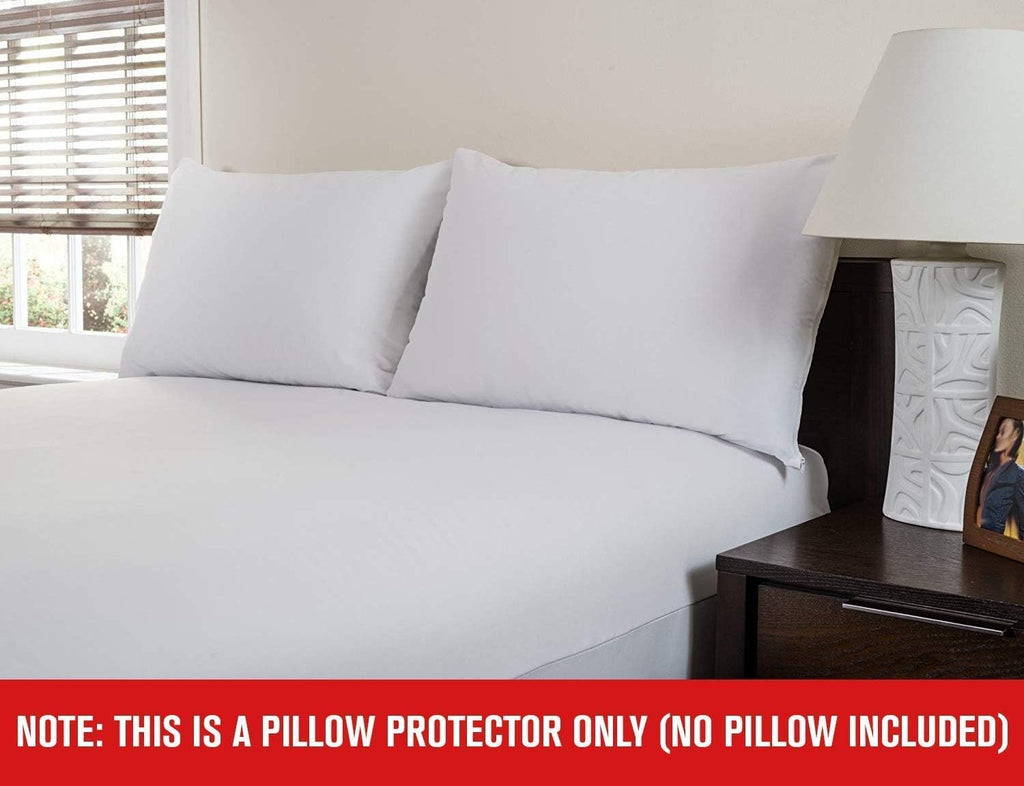 Guardmax Jersey Knitted Pillow Protector with Zipper Standard Size -12 Pack -100% Waterproof, Bed Bug Proof, Dust Mite Proof, &…