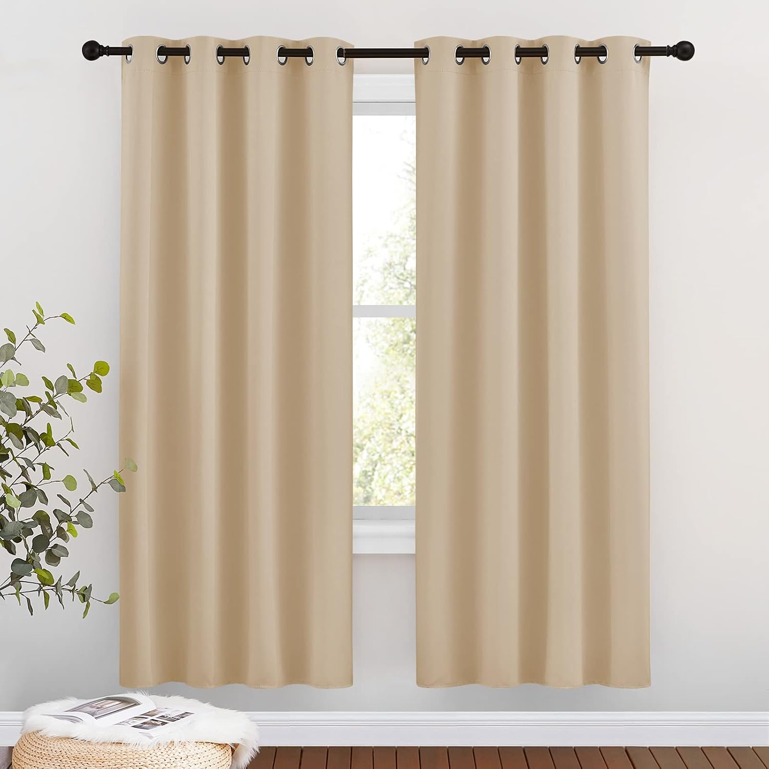 NICETOWN Blackout Draperies Curtains Panels - Window Treatment Thermal Insulated Solid Grommet Blackout Curtains/Panels/Drapes for…