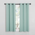 NICETOWN Window Curtain Panels, Thermal Insulated Solid Grommet Blackout Draperies/Drapes for Loft, Dorm (Aqua, One Pair, 34 by 54-inch)