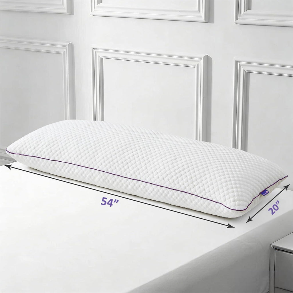 HOMELAB Adjustable Shredded Memory Foam Body Pillow, 20x54 Long Pillow for Back, Shoulder, Hip and Knee Support, Side Sleeper Body Pillow…