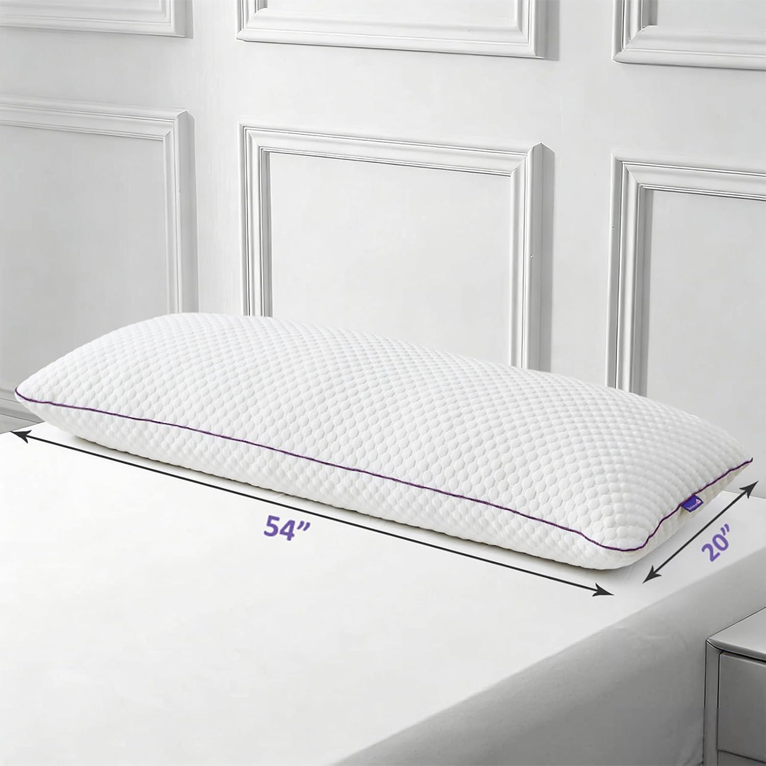 HOMELAB Adjustable Shredded Memory Foam Body Pillow, 20x54 Long Pillow for Back, Shoulder, Hip and Knee Support, Side Sleeper Body Pillow…