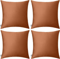 Thmyo 4-Pack 100% Cotton Comfortable Solid Decorative Throw Pillow Case, Square Cushion Cover Pillowcase Sublimation Blank Pillow Covers DI…